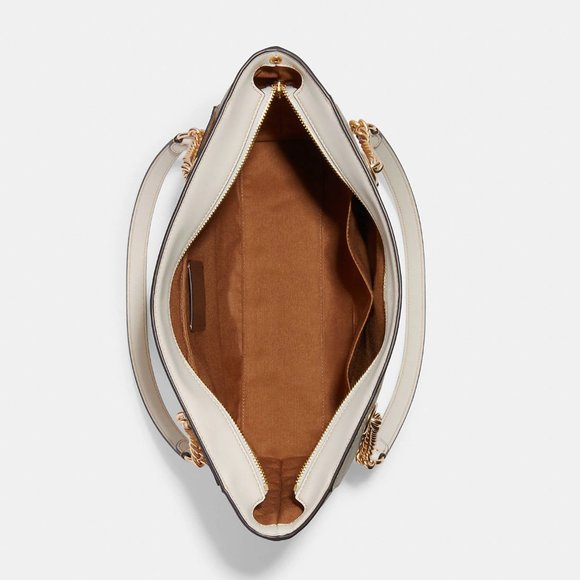 Coach Cammie Chain Tote In Signature Canvas With Floral Cluster Print - Picture 7 of 16